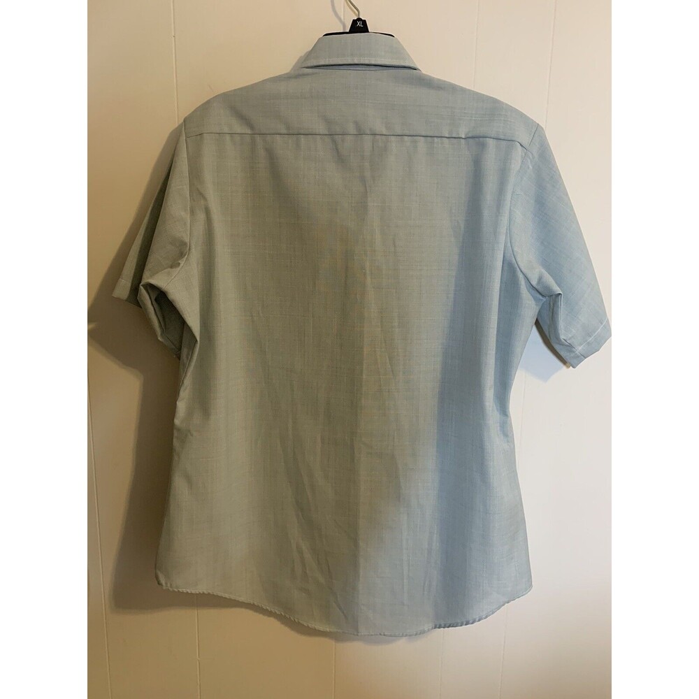 Propper Mens Short Sleeve Shirt Size 17 Light Green Button Up Pockets - Picture 2 of 4